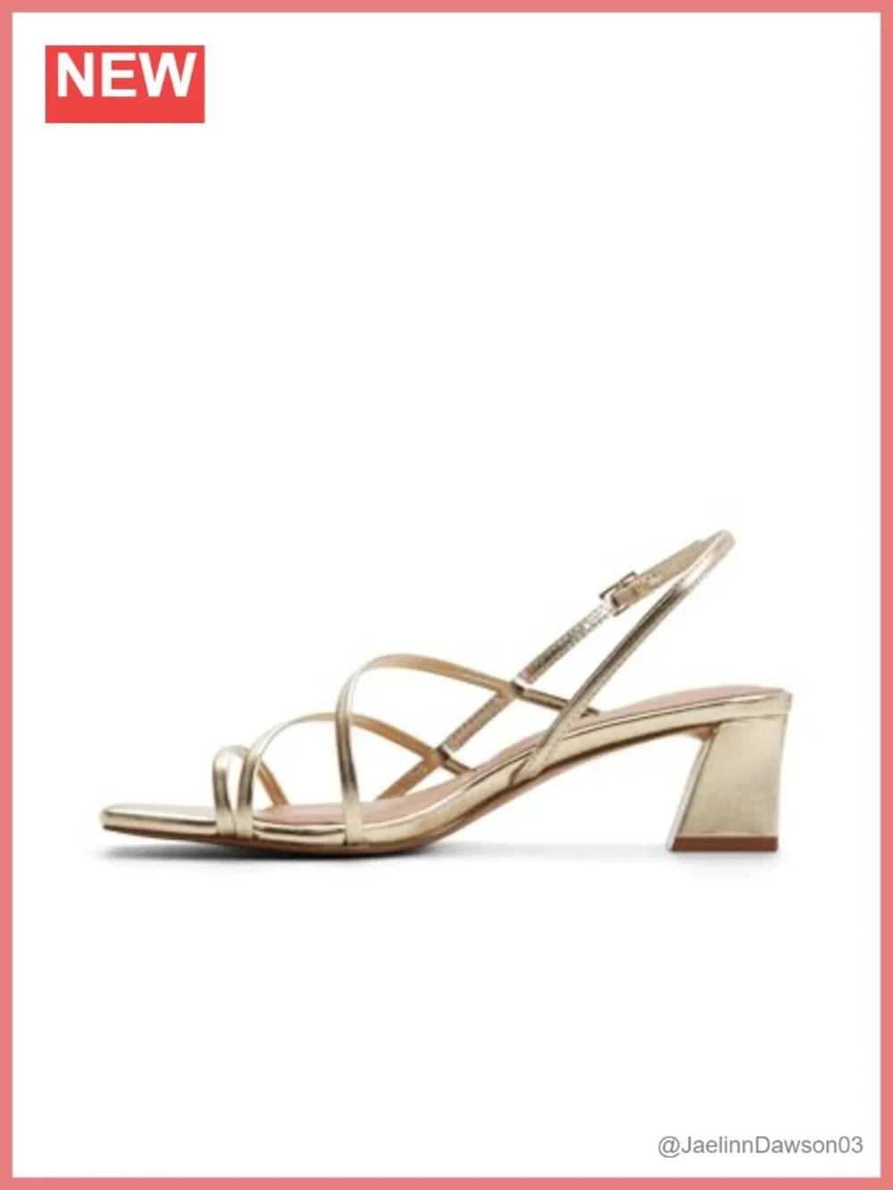 Strappy Block Heel Sandals Square Toe Slingback Women's